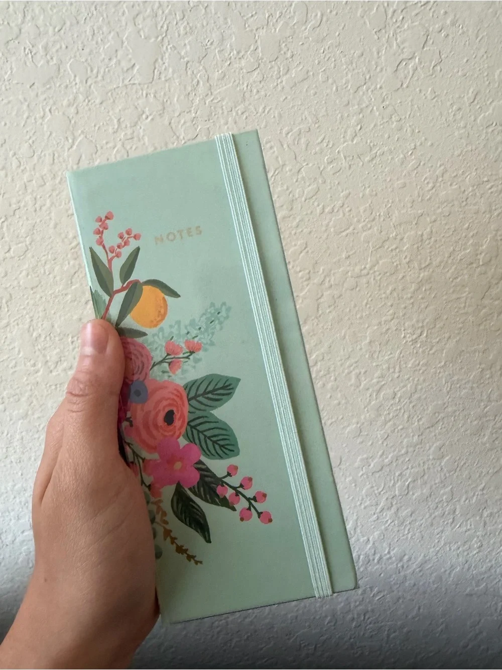 Rifle Paper Co. Mint Green Hardcover Notebook with Pink Accent Tabs